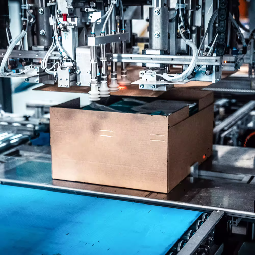 Kartonanfertigung mit der Anlage